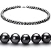 Jewelry : Black 6-7mm AA Freshwater Pearl Necklace 18 inch Princess Length