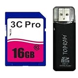 3C Pro 16G 16GB SD SDHC Class 10 C10 Extreme Speed Secure Digital Memory Ca ....