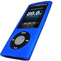 iGadgitz BLUE Silicone Skin Case Cover for Apple iPod Nano 5th Generation 5G (with Video Camera) 8GB & 16GB + Screen Protector & Lanyard