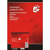5 Star OHP Film Plain Copier 100 Micron Unbacked [Pack of 100]