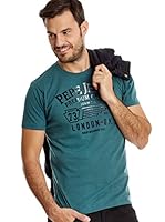 Pepe Jeans London Camiseta Manga Corta Nando Ip (Azul)