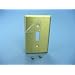 Leviton 81001 1-Gang Toggle Device Switch Wallplate, Standard Size, Device Mount, Brass