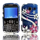 For MetroPCS Samsung Freeform III Accessory - Blue Galaxy Floral Design Cas ....