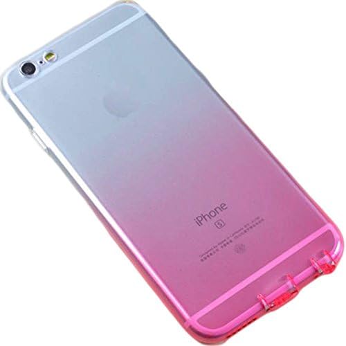 iPhone 6 Plus / 6s Plus Case, Dustproof, Cover Colorful Clear Shell Slim Case Translucent Impact Resistant Flexible TPU Soft Bumper Protective Skin for iPhone 6 Plus /6s Plus 5.5 inch (Gradient Pink)