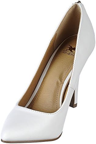 Shiekh Womens Mellina Dress High Heel - White PU Shiekh zipper Size 8.5