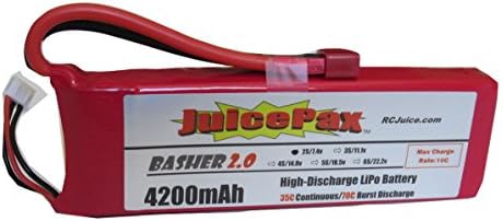 Basher 2.0 4200mah 2S 7.4V 35/70C LiPo Battery With T-Plug (Deans Style)