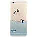 iPhone 6 Case, FEIKESI iphone 6 (4.7-inch) Plastic Protective Case Transparent Skin Scratch-Proof Penguins Pattern Case for iPhone 6 (4.7-inch)
