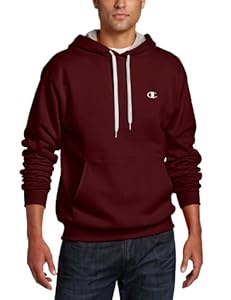 Champion Men's Pullover Eco Fleece Hoodie, Maroon, Medium