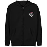 NCAA New Mexico Lobos Youth Black Logo Applique Full Zip Hoody