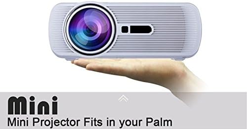 Portable LED Mini Video Projector Uvistar Home Cinema 1000 Lumens with VGA USB SD AV HDMI Support 1080p Resolution 800x480