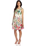Gabby Skye Womens Petite Mirror Print Dress