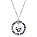 MLB Tampa Bay Rays Necklace W/ Blue Crystal Wreath