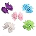 TinkSky 20pcs Hair Bows-15 Pure Color+5 Polka Dot- Alligator Clip Grosgrain Ribbon Headbands for Baby,Girls and Young Women