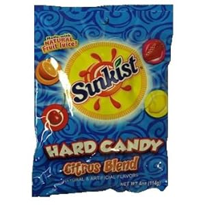 Sunkist Hard Candy, Made With Natural Fruit Juice, 4 Oz, CITRUS BLEND Sunkist Hard Candy, Made With Natural Fruit Juice, 4 Oz, CITRUS BLEND