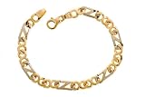 10K Two Tone Figure 8 and Z Link Bracelet.