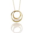 FOJO's 10K Yellow Gold 3-Stone Diamond Circle Pendant (.25 ct. tw.)