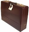 Bugatti Burgundy  Leather Attache Case 5" Exp 6"