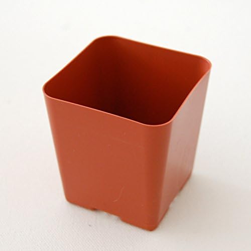 30 Seed Starting Pots 2 1/2" x 2 5/16" - 'Terra Cotta' Colored Plastic Seedling and Succulent Pots