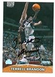 Terrell Brandon autographed Basketball card (Minnesota Timberwolves)
