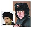 Soviet Ushanka hat (black), size 60cm
