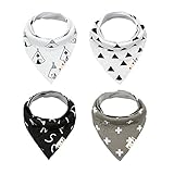 ALVABABY ベビー ビブ 三角 よだれかけ スナップ サイズ調整可能 4枚セット SK06-PC-JP