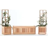 All Things Cedar 3 pc. Planter Set w/Trellis