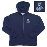 Kansas City Royals MLB Girls Lucky Full Zip Hooded Jacket (Navy)