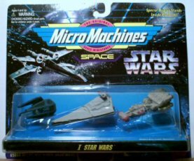 Star Wars Micro Machines Series I - TIE Interceptor, Star Destroyer, and Rebel Blockade Runner