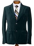 Donna Karan DKNY Mens Sportcoat Green Velvet Sport Coat Jacket Single Breasted 2 Buttons Slim Fit