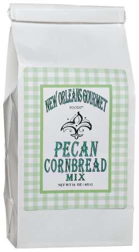 New Orleans Gourmet Foods Pecan Cornbread Mix, 16-Ounce Bags (Pack of 5) by Cornbread & Muffin Mixes
