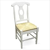 International Concepts C31-1200 2 PACK WHITE EMPIRE CHAIR - WITH RUSH SEAT 2 Pack by International Concepts