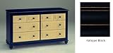 Alligator Enterprises 12306TAB Treasures Six Drawer Dresser in Antique Black