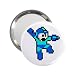 2.25 Inch Handbag Mirror of Vintage Retro Megaman (Mega Man) Jumping Sprite Graphic