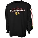 Reebok Chicago Blackhawks Black Sharp Edge Long Sleeve T-shirt