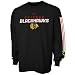 Reebok Chicago Blackhawks Black Sharp Edge Long Sleeve T-shirt