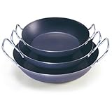 Black Steel Paella Pan Diameter: 9.5''