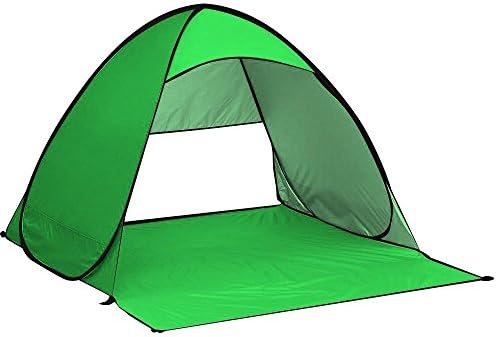 Leesentec Outdoor Easy pop up Beach Tent Portable Cabana Sun Shade Protective Anti Uv Sport Shelter Fit for 2-3 Person Camping Shelter Beach Umbrella for Hiking Fishing Picnic (Green)