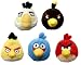 Angry Birds Plush - Set of 5 Birds w/ Sound (Red, Yellow, White, Blue and Black - 5 inch) -Officially Licensed by Rovio