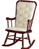Baby Doll Bedding Heavenly Soft Adult Rocking Chair Cushion Pad Set, Ivory