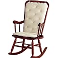 Baby Doll Bedding Heavenly Soft Adult Rocking Chair Cushion Pad Set, Ivory