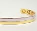 Half and Half Gold/Siver Finish 6 Magnet Copper Health Bracelet