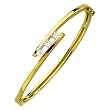 14K Yellow Gold Diamond Bangle Bracelet - 0.67 Ct.