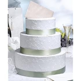 Three Tier Wedding Cake Card Box with Lids - White