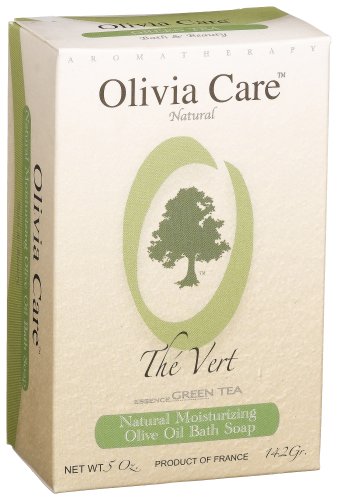 Olivia Care Olive Oil Soap, Green Tea, 5-Ounce Boxes (Pack of 4) by Olivia Care