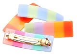 France Luxe Five Band Rectangle Barrette