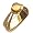 French Collection Honey Amber 24K Gold Plated Sterling Silver Ring