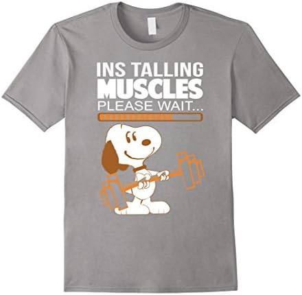 Men's Gym T-shirt , Installing muscles. Please wait.... Medium Slate