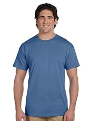 Apparel: Hanes Short Sleeve 50/50 T-Shirt, Heather Blue, XLarge - Hanes