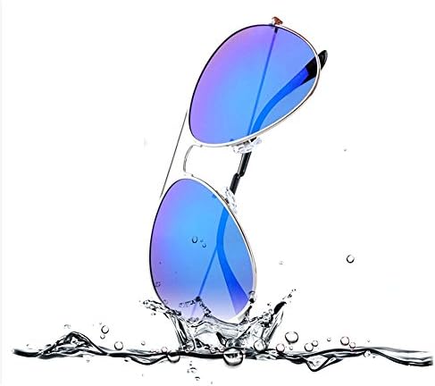 Aviator Sunglasses Metal Frame Colored Lens UV Protection For Men Women+Glasses Case