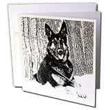 Dogs German Shepherd - German Shepherd - Greeting Cards-6 Greeting Cards with envelopes